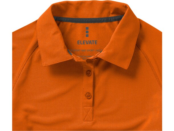 Polo de manga corta de mujer ottawa de Elevate 220 gr Naranja detalle 9