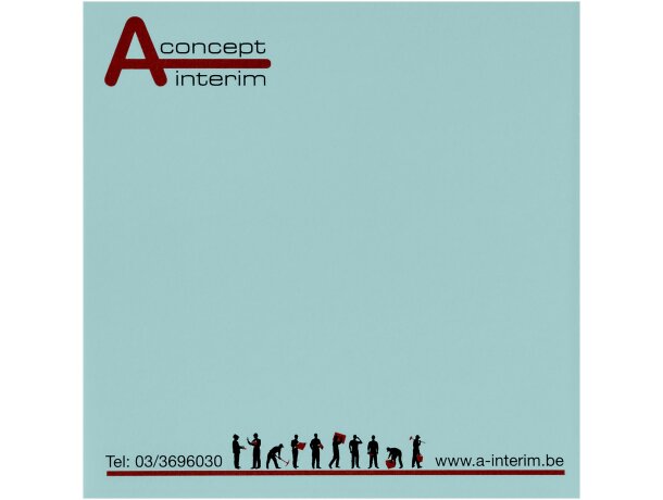 Notas adhesivas Sticky-Mate 75x75 con certificación FSC Azul claro detalle 4