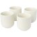 Set de cuatro tazas de expreso Male 90ml en cerámica Blanco detalle 5