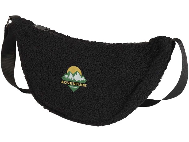Riñonera Bear 3L de sherpa reciclado certificado GRS Negro intenso detalle 5