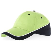 Gorra con 6 paneles y detalles combinados con logo verde claro Gorra con 6 paneles y detalles combinados con logo verde claro