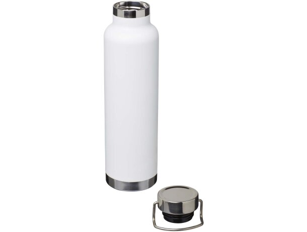 Botella Thor 650ml acero inoxidable reciclado certificado RCS Blanco detalle 4
