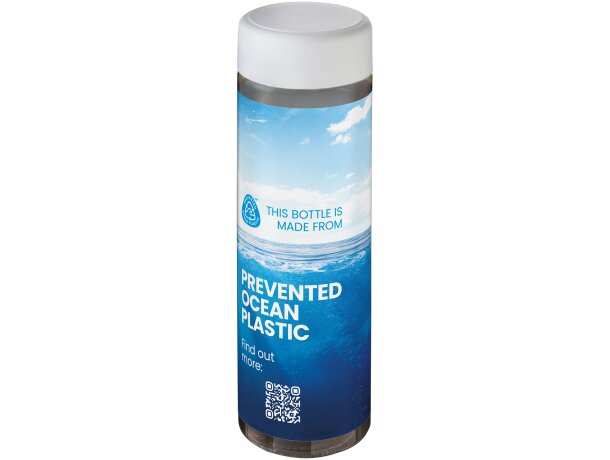 Bidón de agua Eco Vibe 850ml plástico reciclado oceánico Carbón/blanco detalle 5