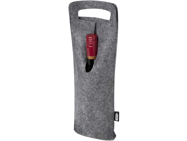 Bolsa vino fieltro reciclado grs felta 75 cl Gris medio detalle 4