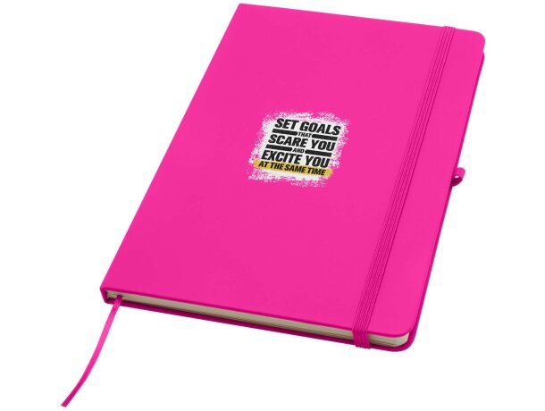 Libreta tapa dura A5 Spectrum Plus con papel certificado FSC Rosa detalle 53