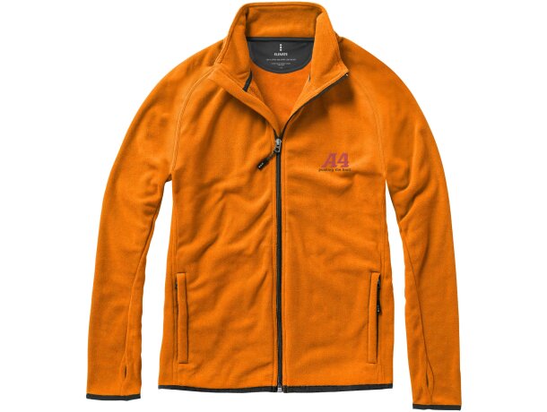 Chaqueta de forro con cremallera completa de hombre Brossard Naranja detalle 41