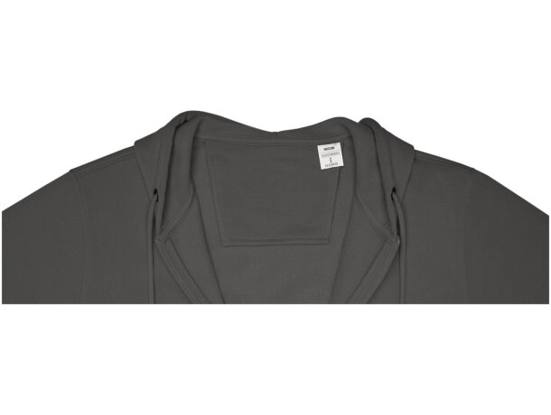Sudadera con capucha y cremallera completa hombre Theron Gris tormenta detalle 33