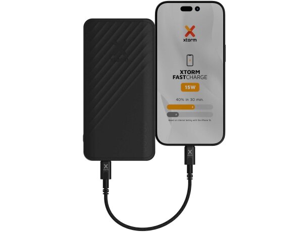 Batería externa Xtorm Go2 con tecnología FastCharge 15 W Negro intenso detalle 4