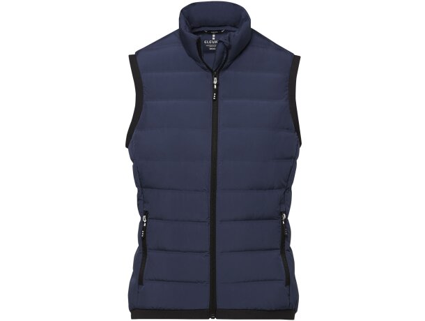 Chaleco acolchado Caltha mujer con plumón reciclado RDS Azul marino detalle 2