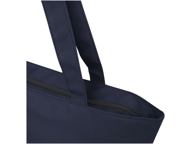 Bolsa tote con cremallera Panama de 20L certificada GRS Azul marino detalle 9