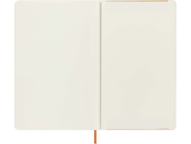 Libreta tapa blanda vegana Moleskine Vegea Capri L rayada Naranja detalle 5