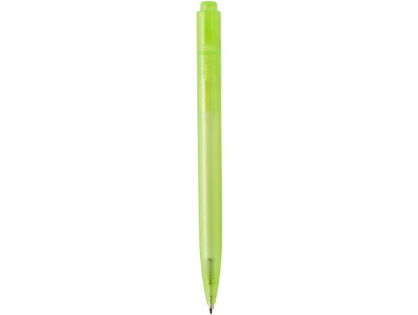 Bolígrafo plástico oceánico reciclado Thalaasa mecanismo clic Verde detalle 14