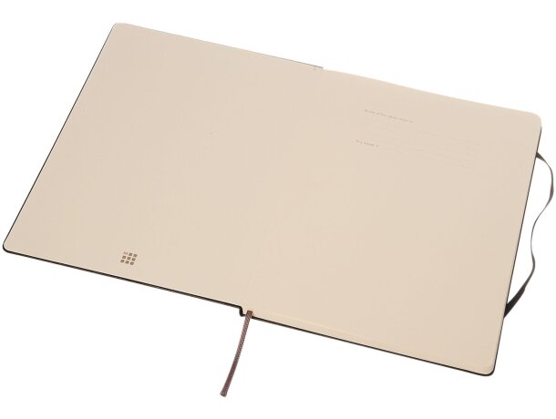 Libreta tapa dura XL rayada Classic con cierre elástico Negro intenso detalle 3