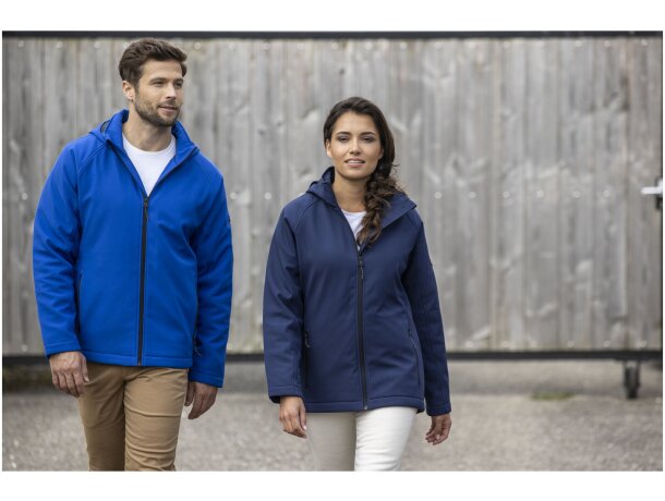 Chaqueta softshell acolchada Notus para mujer con capucha Negro intenso detalle 30