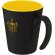 Taza de cerámica con asa Oli 360 ml personalizable Amarillo/negro intenso detalle 4