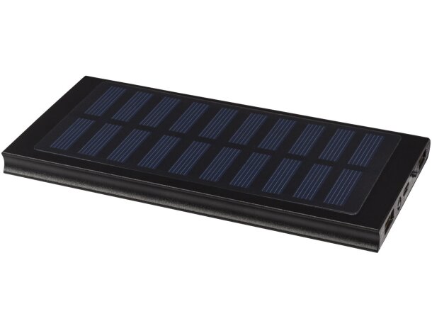 Batería externa solar de 8000 mAh Stellar Negro intenso detalle 8