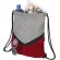 Mochilas de cuerdas personalizadas baratas con dos bolsillos poliéster 600D Rojo/gris