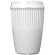 Vaso 350ml Cirrus POP plástico oceánico reciclado con tapa Blanco detalle 2