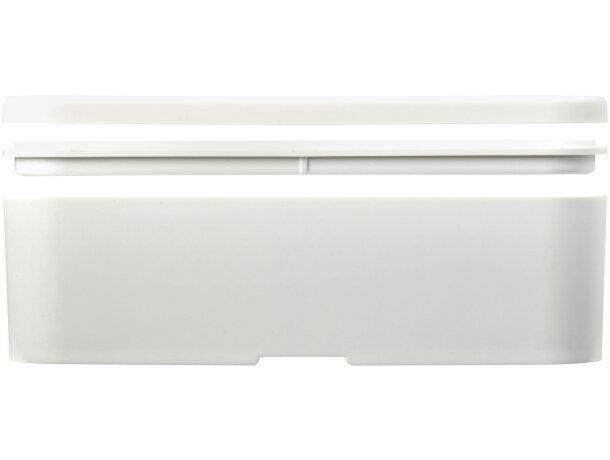 Fiambrera sostenible 700ml MIYO Renew de bioplástico Blanco marfil/gris detalle 47
