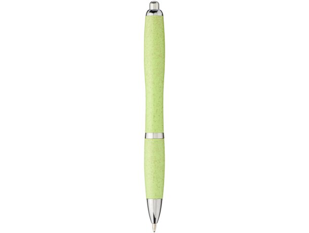 Bolígrafo de paja de trigo con punta cromada Nash personalizado