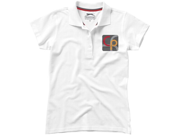 Polo de manga corta de mujer "advantage" Blanco detalle 1