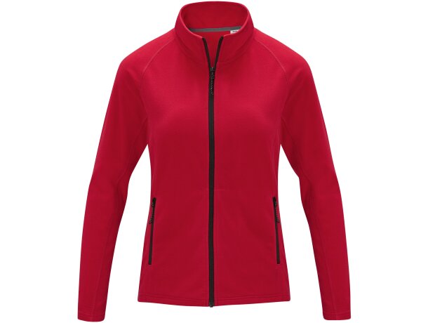 Chaqueta polar mujer Zelus con microforro 140 g/m² Rojo detalle 8