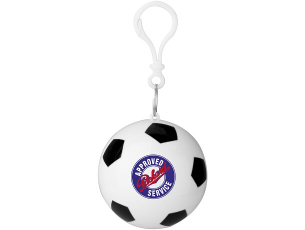 Poncho impermeable en llavero con forma de balón de fútbol Xina Negro intenso/blanco detalle 1