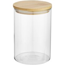 Recipiente de vidrio Boley con tapa de bambú