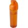 Botella agua RPET 600ml Illuminate con asa silicona Naranja