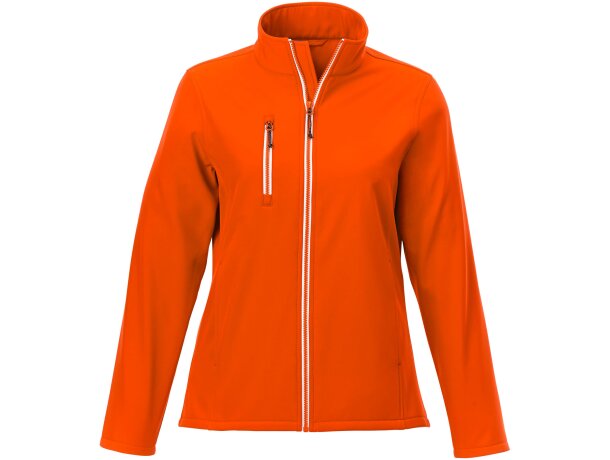 Chaqueta softshell Orion con microforro para mujer Naranja detalle 8