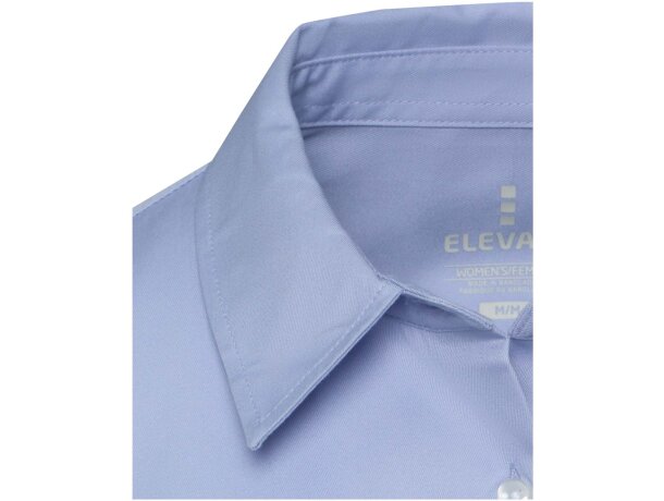 Camisa sarga mujer Citrine algodón BCI certificado 185 g/m² Azul claro detalle 12