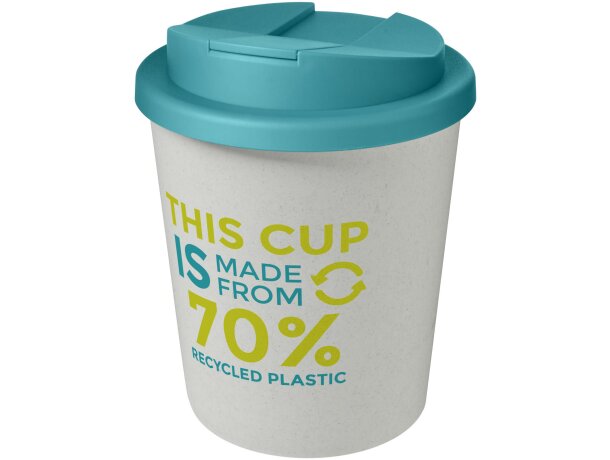 Vaso reciclado de 250 ml con tapa antigoteo Americano® Espresso Eco personalizado