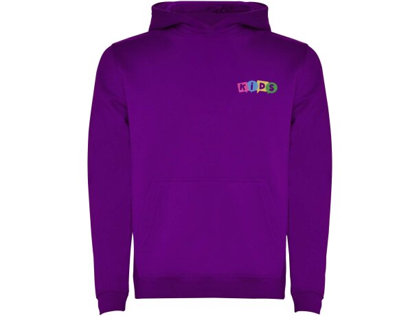 Sudadera con capucha infantil Urban Roly bicolor personalizable Morado detalle 40
