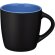 Taza cerámica Riviera 340ml mate con interior de color Negro intenso/azul