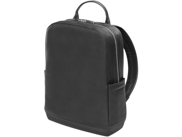 Mochila de piel Moleskine Classic con compartimento portátil Negro intenso detalle 8