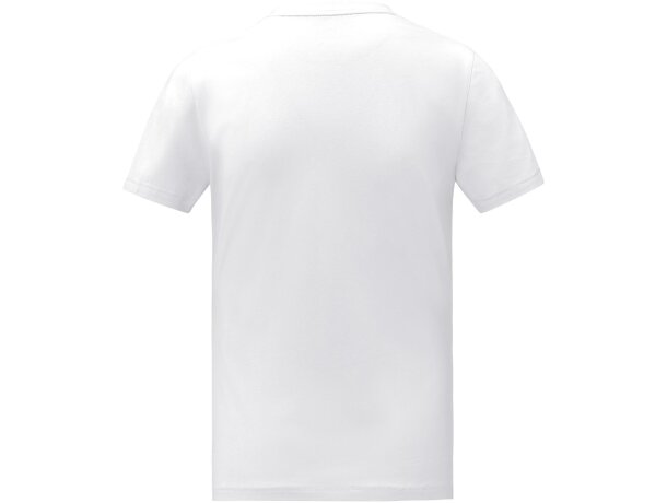 Camiseta de manga corta y cuello en V para hombre Somoto Blanco detalle 3