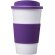 Vaso térmico 350ml con agarradera Americano Blanco/morado detalle 50
