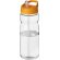 Bidón deportivo de 650 ml con tapa con boquilla H2O Active® Base Tritan™ Transparente claro/naranja