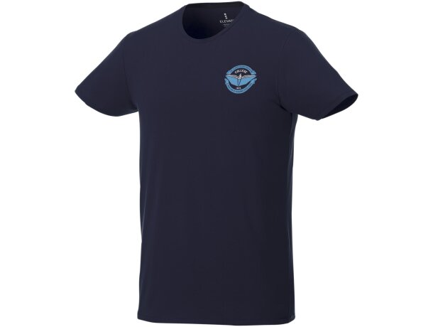 Camiseta manga corta orgánica hombre Balfour algodón certificado Azul marino detalle 24