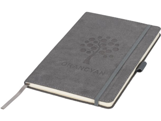 Libreta A5 de ante Carbony Gris detalle 14