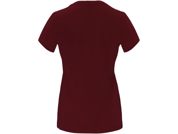 Camiseta manga corta mujer Capri Roly 100% algodón 170 g/m² Granate detalle 110
