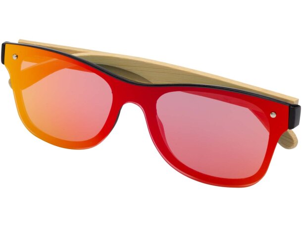 Gafas de sol Tan con patillas de bambú y protección UV400 Amarillo detalle 3