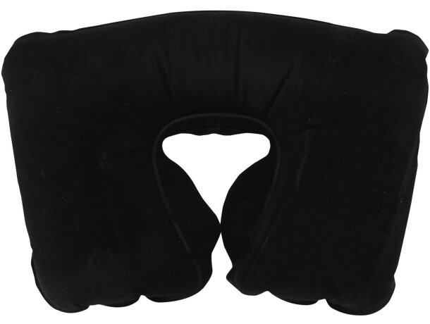 Almohada inflable Traveler con válvula para viajes Negro intenso detalle 2