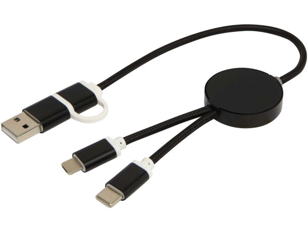 Cable 5 en 1 Alasia aluminio reciclado carga rápida Negro intenso detalle 5