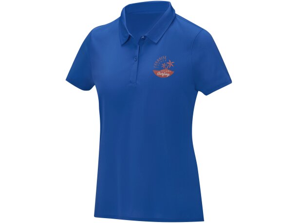 Polo técnico manga corta mujer Deimos transpirable Cool fit Azul detalle 15