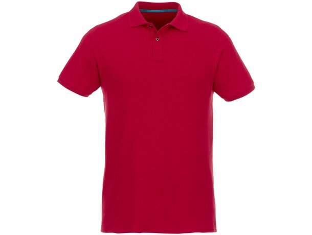 Polo de manga corta de material reciclado orgánico GRS para hombre Beryl con logo