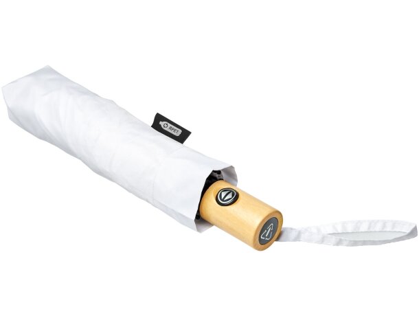 Paraguas automático plegable material reciclado PET de 21 Bo Blanco detalle 1