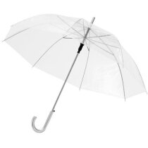 Paraguas automático transparente de 23" personalizado blanco transparente Paraguas automático transparente de 23" personalizado blanco transparente