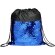 Mochila de cuerdas con lentejuelas 5L Mermaid Negro intenso/azul detalle 2