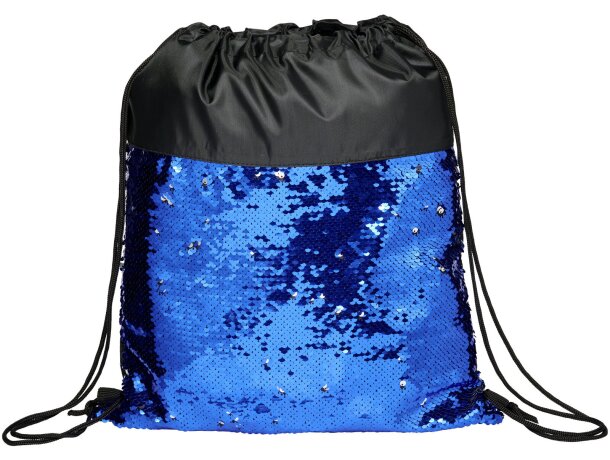 Mochila de cuerdas con lentejuelas 5L Mermaid Negro intenso/azul detalle 2